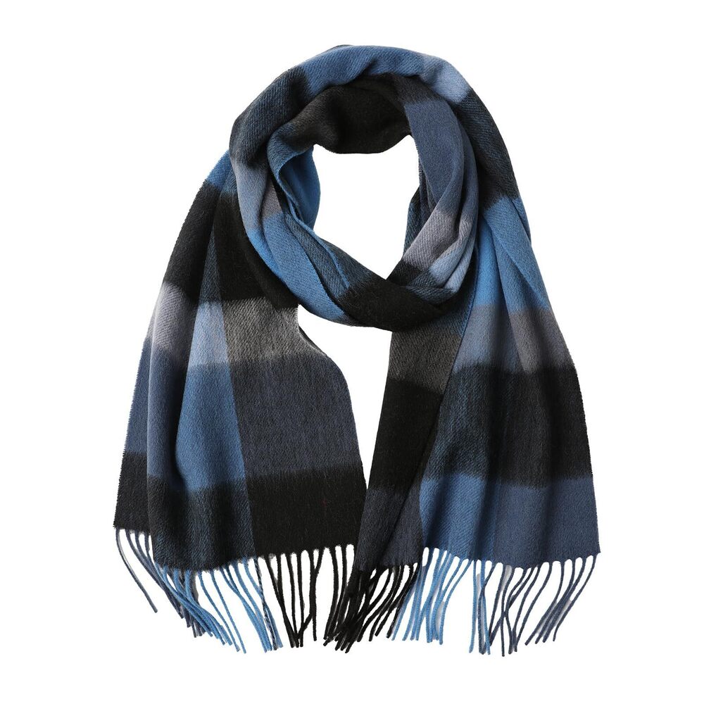 4481 100% Merino Wool Plaid Tassel Scarf and Winter Warm Long Scarves